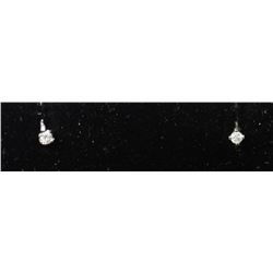#0065 - 14K WHITE GOLD DIAMOND(0.10CT) EARRINGS