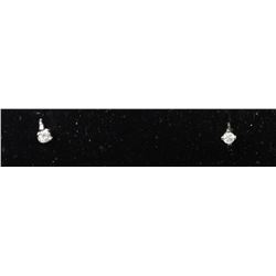 #0065 - 14K WHITE GOLD DIAMOND(0.10CT) EARRINGS