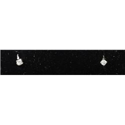 #0065 - 14K WHITE GOLD DIAMOND(0.10CT) EARRINGS