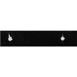 #0065 - 14K WHITE GOLD DIAMOND(0.10CT) EARRINGS