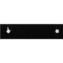 #0066 - 14K WHITE GOLD DIAMOND(0.10CT) EARRINGS