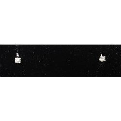 #0065 - 14K WHITE GOLD DIAMOND(0.10CT) EARRINGS