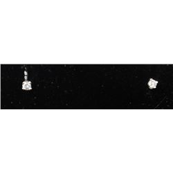 #0066 - 14K WHITE GOLD DIAMOND(0.10CT) EARRINGS
