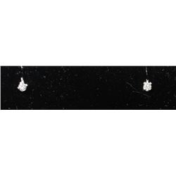 #0065 - 14K WHITE GOLD DIAMOND(0.10CT) EARRINGS