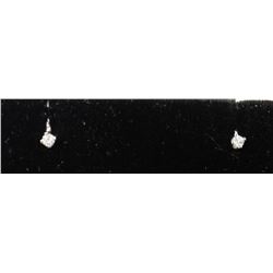 #0066 - 14K WHITE GOLD DIAMOND(0.10CT) EARRINGS