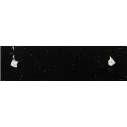 #0065 - 14K WHITE GOLD DIAMOND(0.10CT) EARRINGS