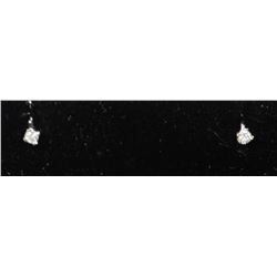 #0065 - 14K WHITE GOLD DIAMOND(0.10CT) EARRINGS