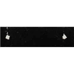 #0065 - 14K WHITE GOLD DIAMOND(0.10CT) EARRINGS