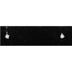 #0065 - 14K WHITE GOLD DIAMOND(0.10CT) EARRINGS