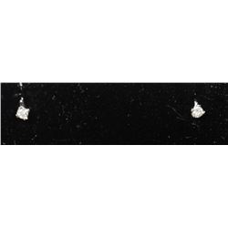 #0065 - 14K WHITE GOLD DIAMOND(0.10CT) EARRINGS
