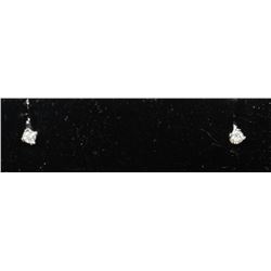 #0065 - 14K WHITE GOLD DIAMOND(0.10CT) EARRINGS