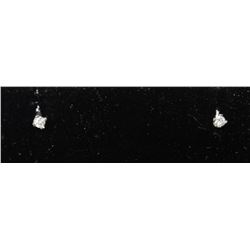 #0065 - 14K WHITE GOLD DIAMOND(0.10CT) EARRINGS
