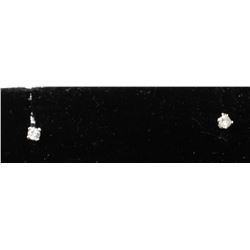 #0066 - 14K WHITE GOLD DIAMOND(0.10CT) EARRINGS
