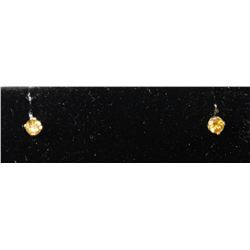 #0167 - 14K YELLOW GOLD CITRINE EARRINGS