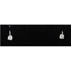 #0155 - 14K WHITE GOLD DIAMOND(0.22CT) EARRINGS