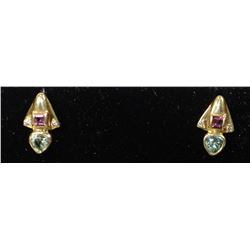 #0130 - 18K YELLOW GOLD DIAMOND(0.03CT) EARRING