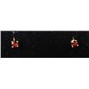 Image 1 : #0179 - 14K YELLOW GOLD GARNET(0.68CT) EARRINGS