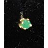 Image 1 : #0172 - 14K YELLOW GOLD EMERALD EARRING
