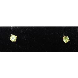 #0177 - 14K YELLOW GOLD PERIDOT EARRINGS