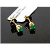 Image 1 : #0172 - 14K YELLOW GOLD EMERALD EARRINGS