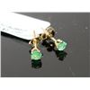 Image 1 : #0170 - 14K YELLOW EMERALD EARRINGS