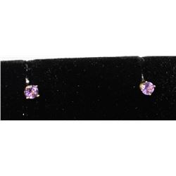 #0180 - 14K YELLOW GOLD AMETHYST (0.47CT) EARRINGS