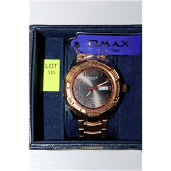 NEW MENS OMAX QUARTZ WATER RESISTANT WATCH