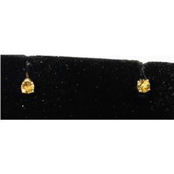 #0181 - 14K YELLOW GOLD CITRINE EARRINGS