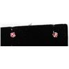 Image 1 : #0182 -14K YELLOW GOLD PINK TOPAZ(0.68CT) EARRINGS