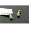 Image 1 : #0190 - 14K YELLOW GOLD EMERALD STUD EARRINGS