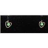 Image 1 : #0189 - 14K YELLOW GOLD EMERALD EARRINGS