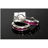 Image 1 : #0164 - 10K WHITE GOLD RUBY EARRINGS