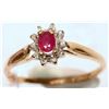 Image 1 : 10KT GOLD RUBY DIAMOND RING W/ COA