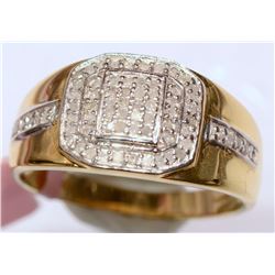 SS 14KT GOLD DIAMOND RING