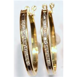 10KT GOLD DIAMOND EARRINGS W/ COA