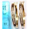 Image 2 : 10KT GOLD DIAMOND EARRINGS W/ COA