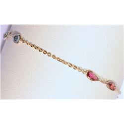 10KT GOLD SAPPHIRE BRACELET W/ COA