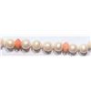 Image 2 : SS PEARL, POLY CORAL NECKLACE W/ COA