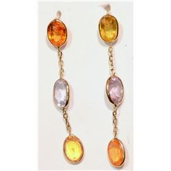 14KT GOLD SAPPHIRE EARRINGS W/ COA