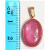 Image 2 : 14KT GOLD RUBY PENDANT W/ COA