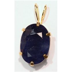 14KT GOLD SAPPHIRE PENDANT W/ COA