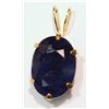 Image 1 : 14KT GOLD SAPPHIRE PENDANT W/ COA