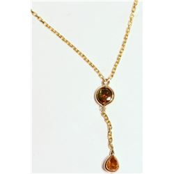 14KT GOLD DIAMOND NECKLACE W/ COA