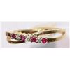 Image 1 : 10KT GOLD RUBY, DIAMOND RING W/ COA