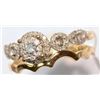 Image 1 : 10KT GOLD DIAMOND RING SET W/ COA