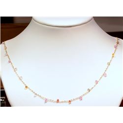 10KT GOLD SAPPHIRE NECKLACE W/ COA