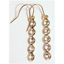 14KT GOLD SAPPHIRE EARRINGS W/ COA