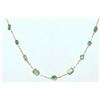 Image 2 : 10KT GOLD EMERALD NECKLACE W/ COA