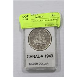 CANADA 1949 SILVER DOLLAR MINT STATE