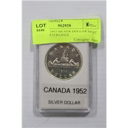 CANADA 1952 SILVER DOLLAR MINT STATE WATERLINES